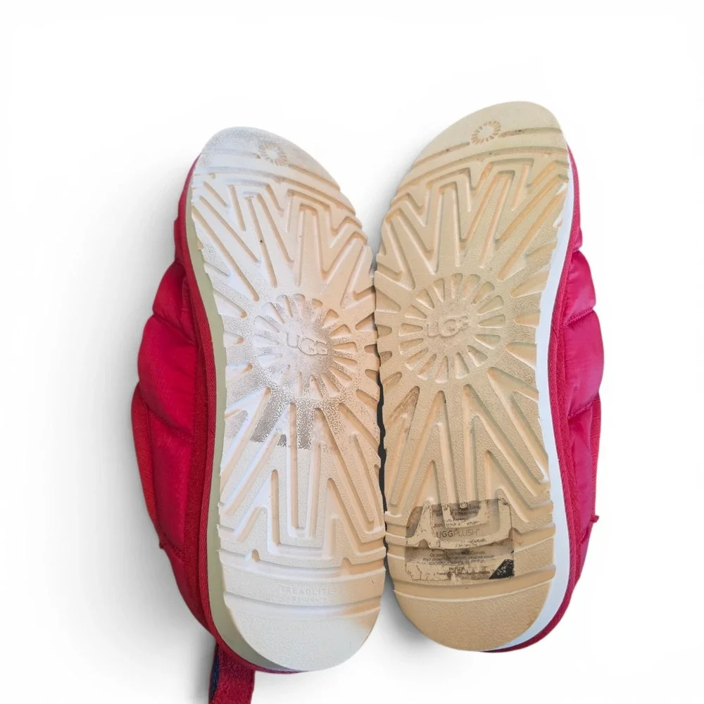UGG Tasman LTA Red Quilted Puffer Slippers 3M Thinsulate Mens Size 11 SN 1127735